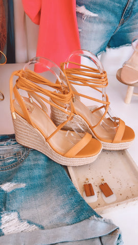 Vacay Mode Wedges- Light Orange