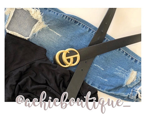 Designer Inspo Belt- Vintage Buckle