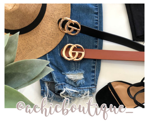 Designer Inspo Belt-Gold