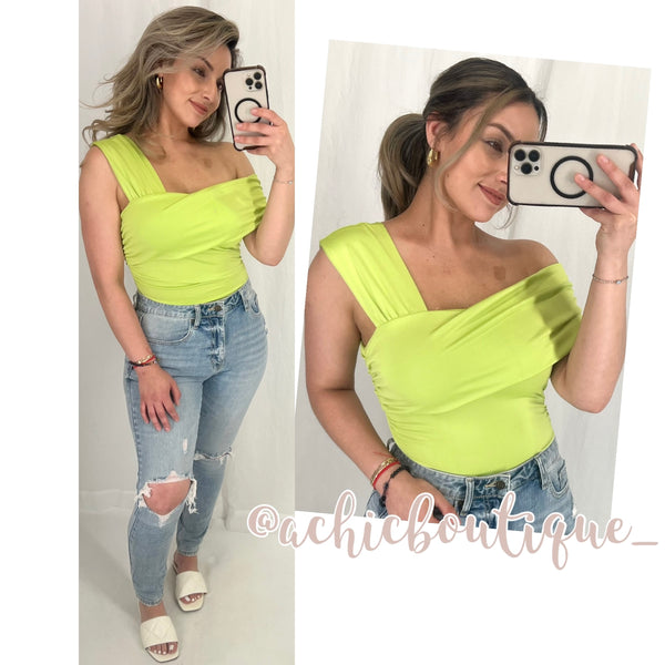 Brooke Bodysuit- Lime Green