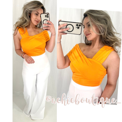 Brooke Bodysuit- Bright Orange