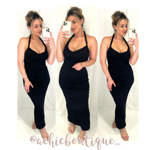 Lina Maxi Dress- Black