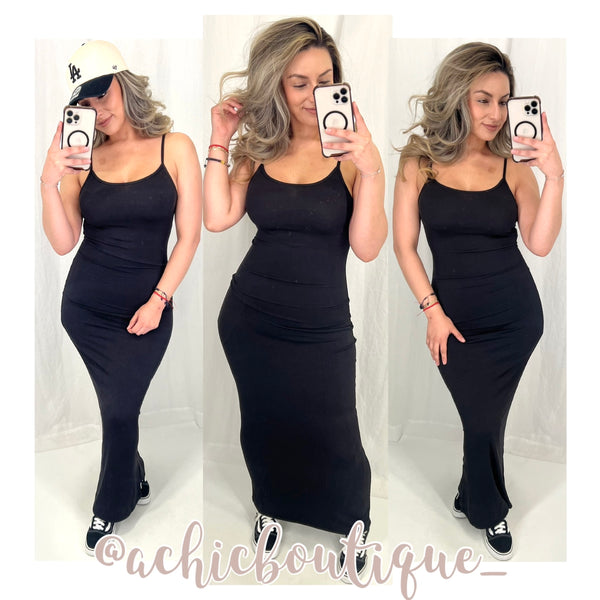 Hot Summer Maxi Dress- Black