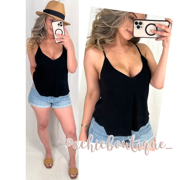 Beach Walk Cami- Black