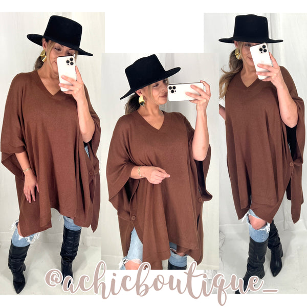 Oversized Pullover- Brown