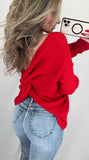 Mia Sweater- Red