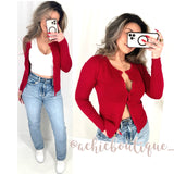 Candy Cardigan- Red