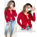 Candy Cardigan- Red