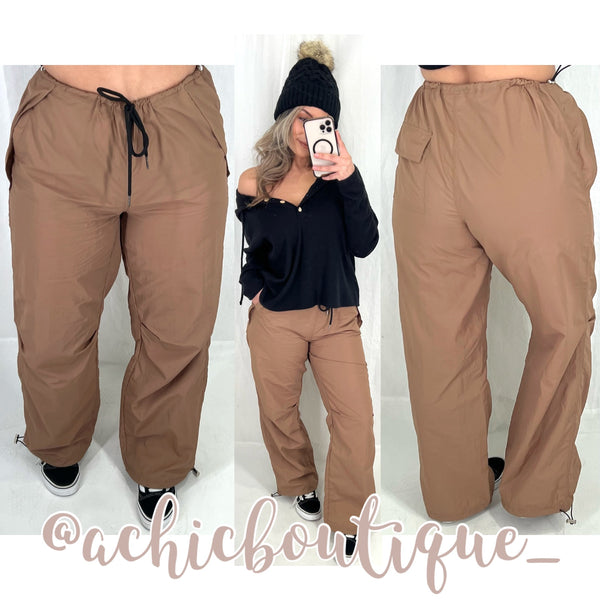 Avril Cargo Pants- Brown