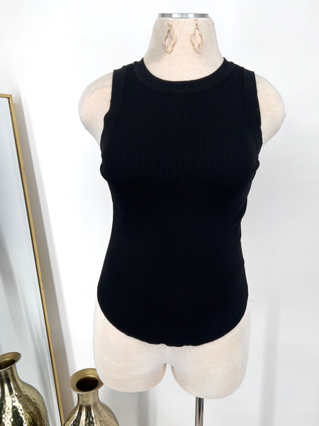 Plus Size | Ribbed Top- Black