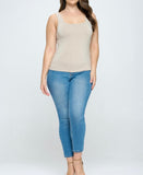 Plus Size | Tank Top- Stone