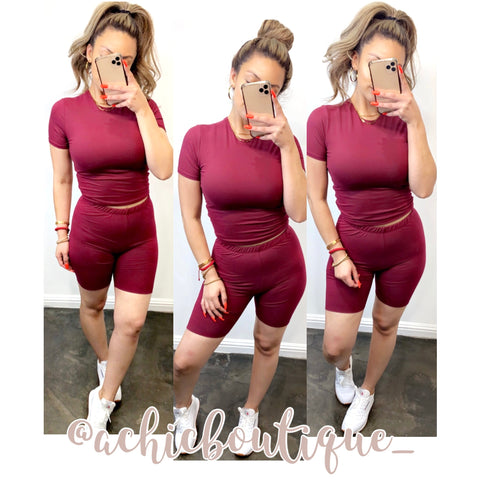 Bethany Set- Burgundy