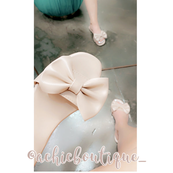 Minnie Bow Sandals- Nude