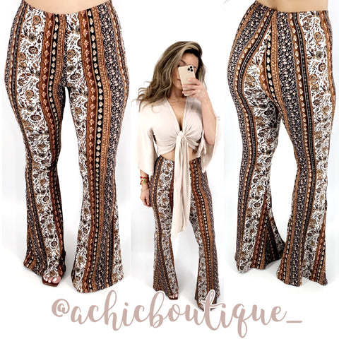 Chella Pants- Brown & Taupe