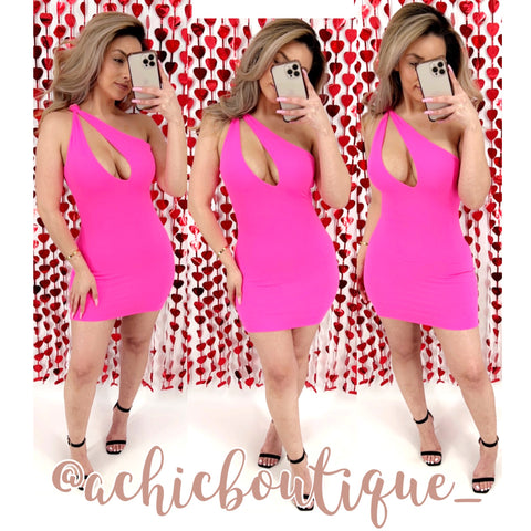 Arissa Mini Dress- Hot Pink